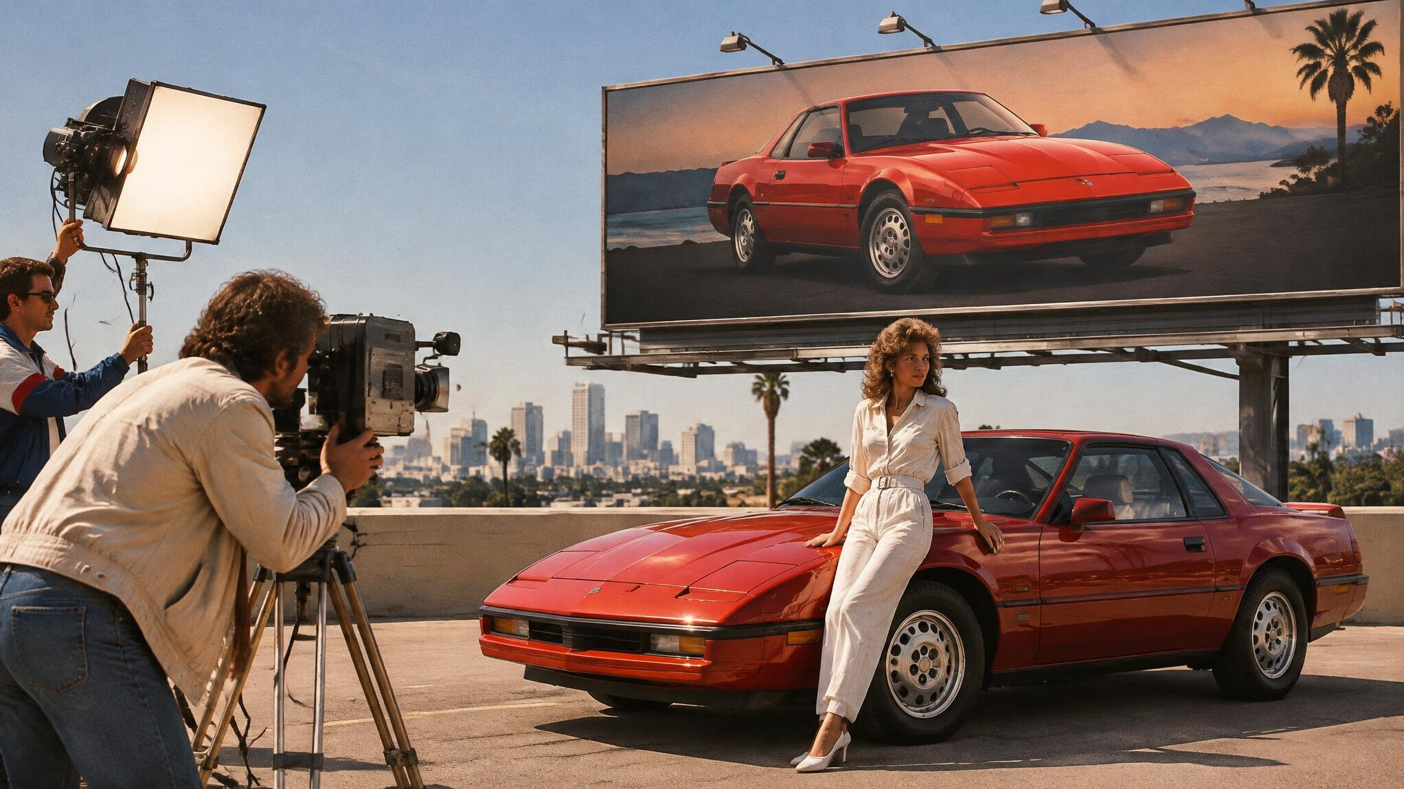 1980s advertising scene