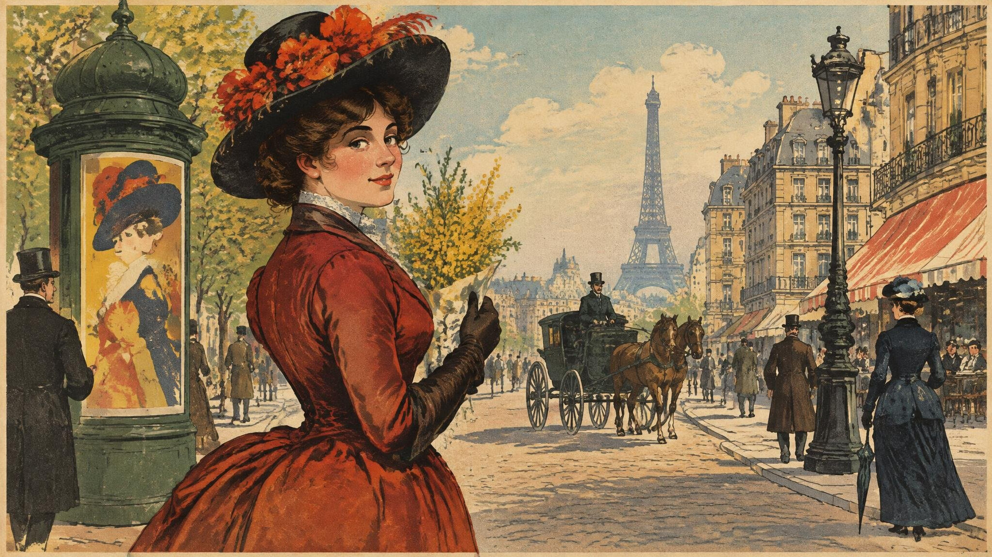 vintage lithograph poster